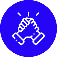 Expert Collaboration and Support - icon only